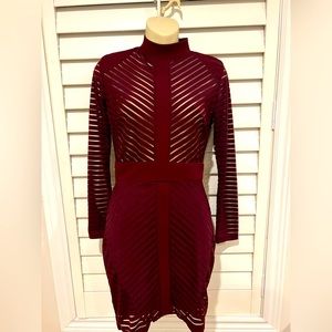Red full sleeve dress